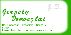 gergely domoszlai business card